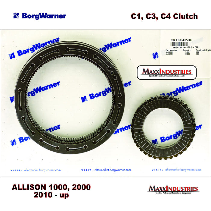 2010-up Allison Transmission 1000-2000 C1-C3-C4 Friction Clutch Set BorgWarner