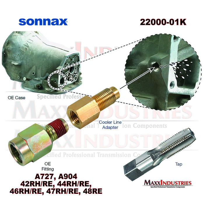 Sonnax 22000-01K Cooler Line Repair Kit Tap(1) and Cooler Line Adapters (5)