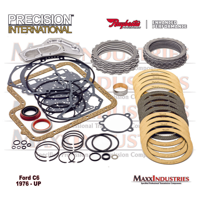 1976-up C6 Transmission Deluxe Master Rebuild Kit with Steels Raybestos Clutches