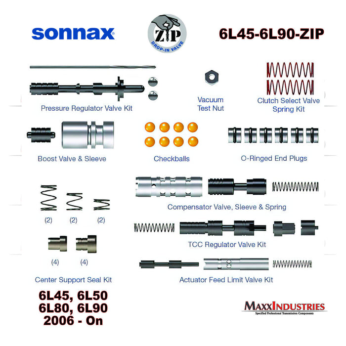 Sonnax Zip Kit Valve Body Rebuild GM 6L45 / 6L50 / 6L80 / 6L90  (6L45-6L90-ZIP)