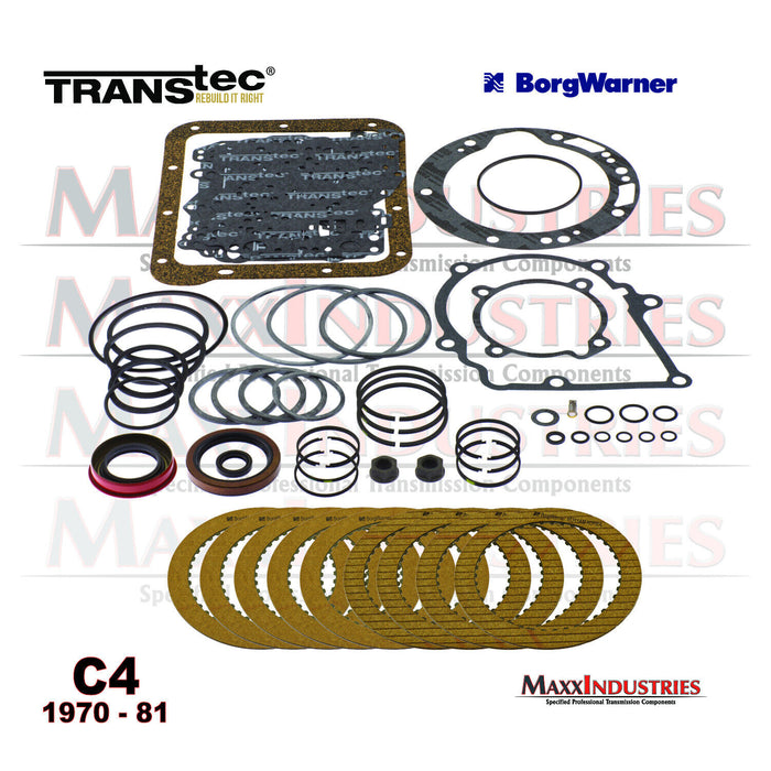 1970-81 C4 Transmission Rebuild Master Kit with Borg Warner Clutches