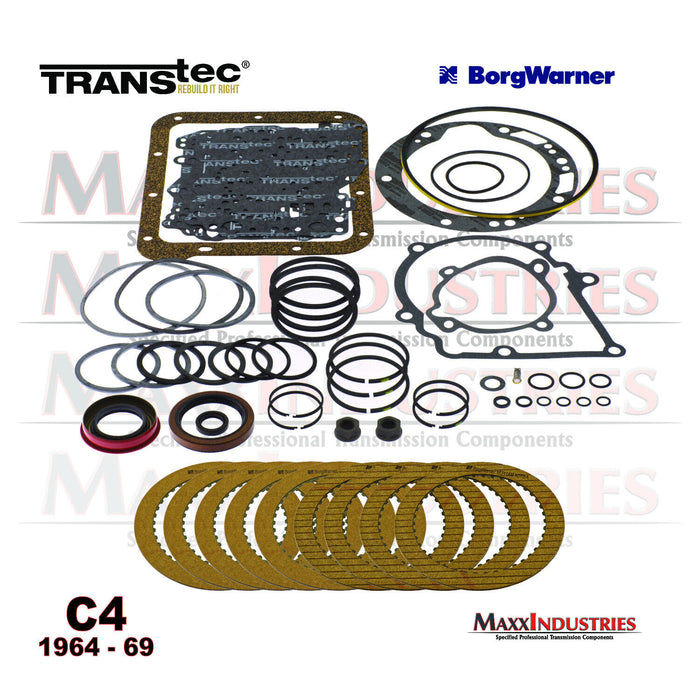 1964-69 C4 Transmission Rebuild Overhaul Kit with Borg Warner Clutches(Earliest)
