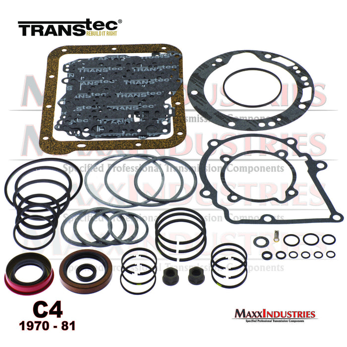 1970 - 1981 C4 Transmission Rebuild Overhaul Kit with Gaskets and Seals