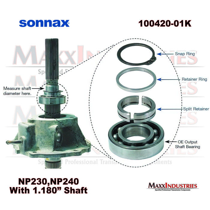 Sonnax 100420-01K NP230 NP240 Transfer Case Split Ring Retain 1.180" dia.