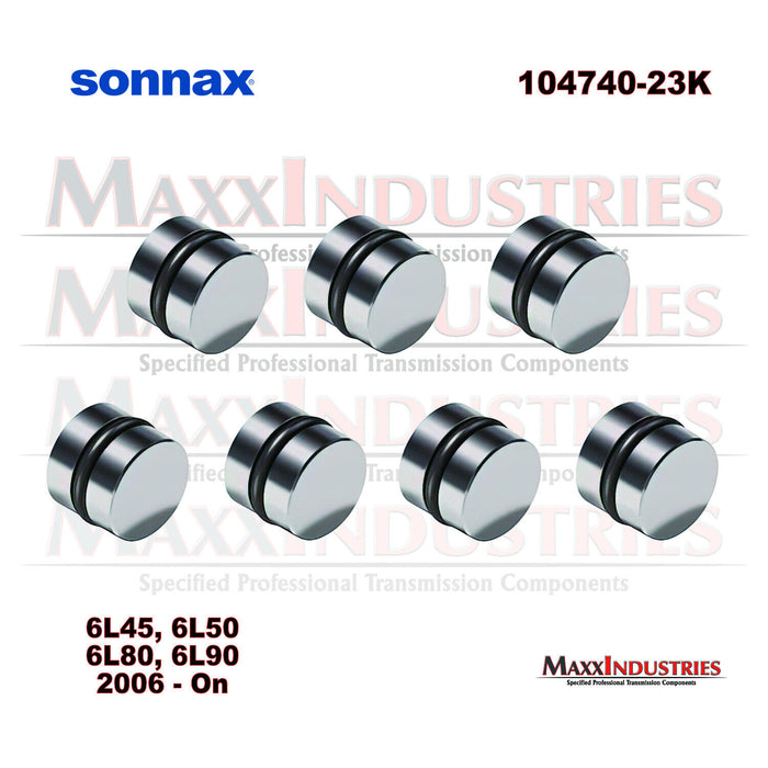Sonnax 104740-23K Transmission O-Ringed End Plug Kit (7 Plugs, 9 O-Rings) 6L45