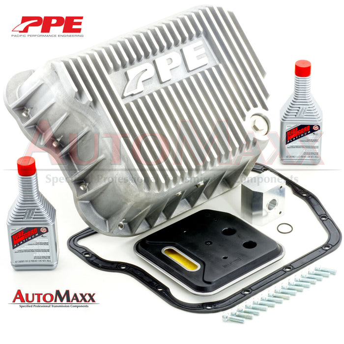 PPE 228051000 Heavy-Duty DEEP Alum Transmission Pan for Dodge Models - Brushed