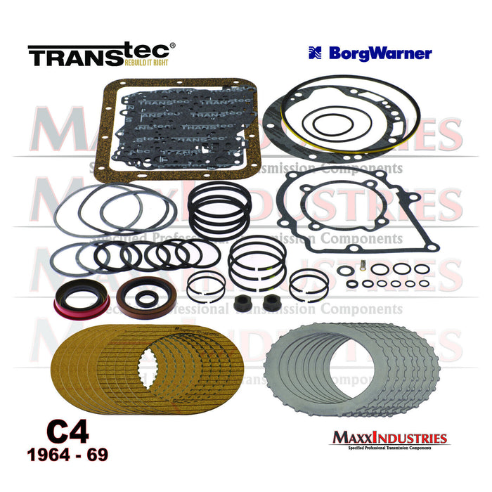 1964-69 C4 Transmission Rebuild Master Kit with Borg Warner Clutches(Earliest)