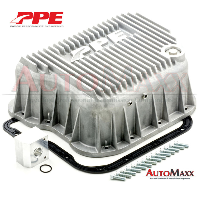 PPE 228051000 Heavy-Duty DEEP Alum Transmission Pan for Dodge Models - Brushed