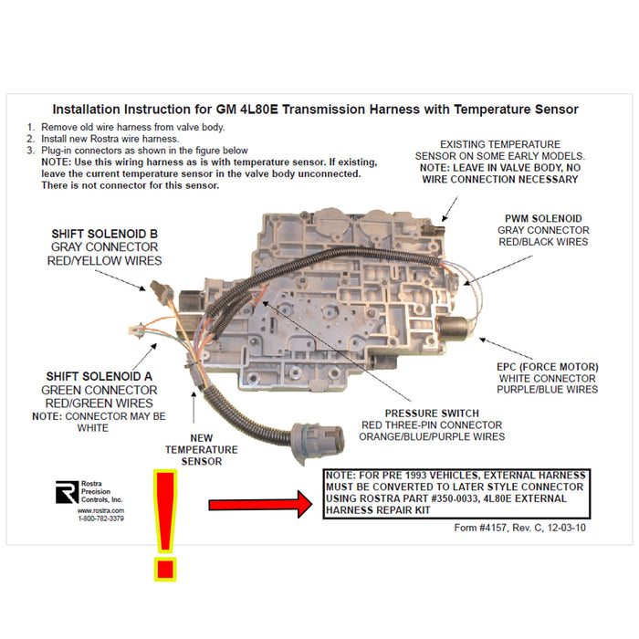 4L80E Internal Wiring Harness 1991-2003 CHEVY GMC HUMMR 350-0032