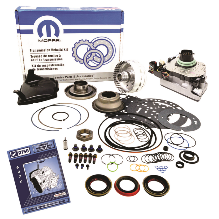 62TE Transmission Rebuild Kit with Solenoid + ATSG Book 2006+ Caravan Pacifica