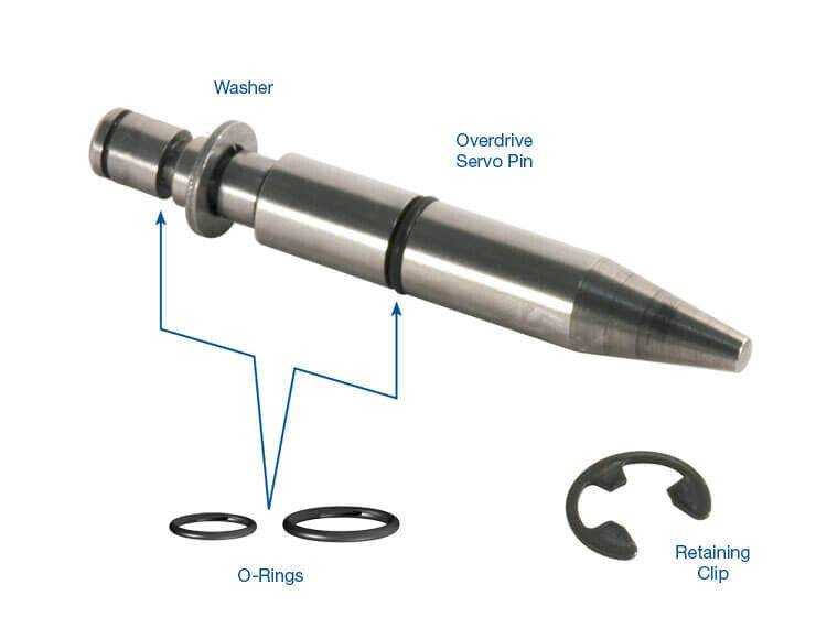 Sonnax 76833E Transmission Overdrive Servo Pin (Includes Washer & O-Rings)