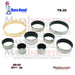 MaxxIndustries Dura-Bond 9-piece transmission bushing kit for Ford 6R140, featuring brass and babbitt metal construction.