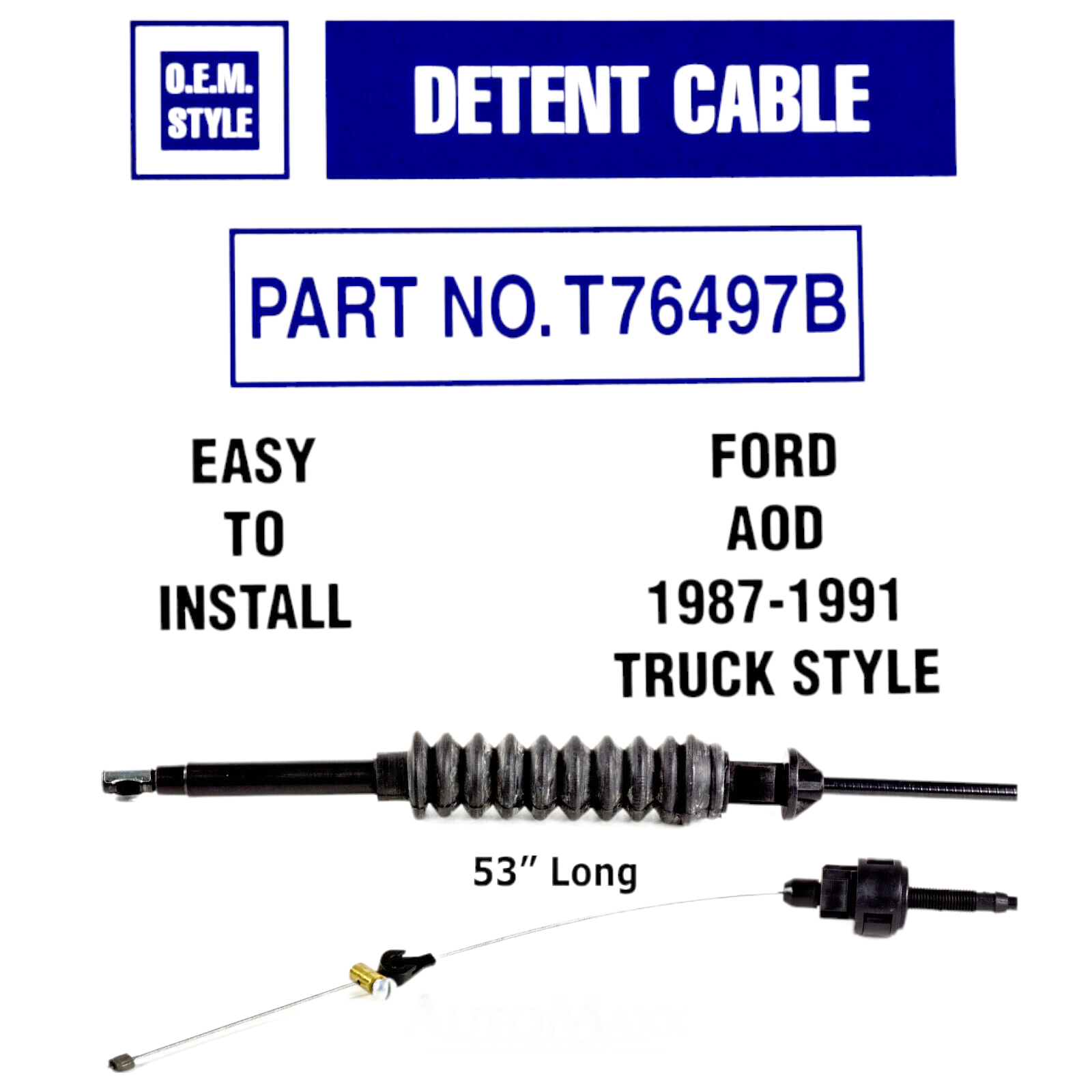 RWD AOD For Ford Truck Transmission Detent Kickdown Cable F2TZ-7F042-A