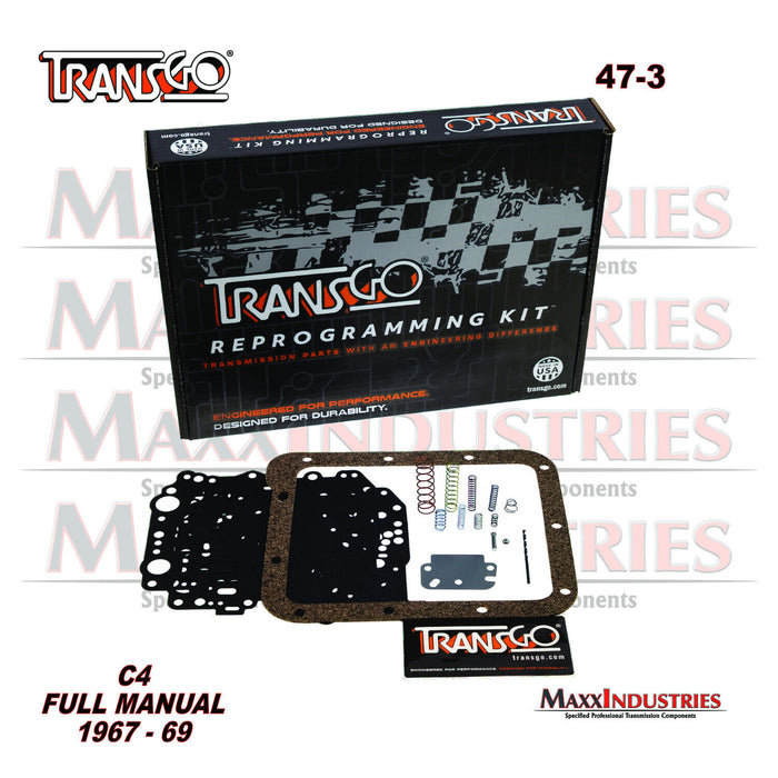 C4 Ford Transmission Valve Body Shift Kit Reprogramming TransGo 47-3 Full Manual