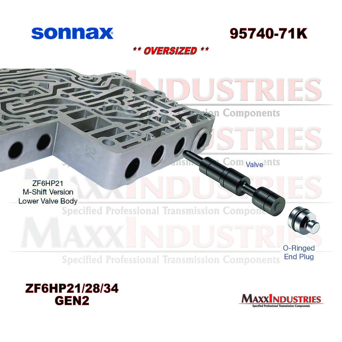 Sonnax 95740-71K Oversized Lubrication Control Valve Kit ZF6HP21 ZF6HP28 ZF6HP34