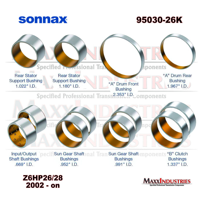 Sonnax 95030-26K Bushing Kit ZF6HP26, ZF6HP28