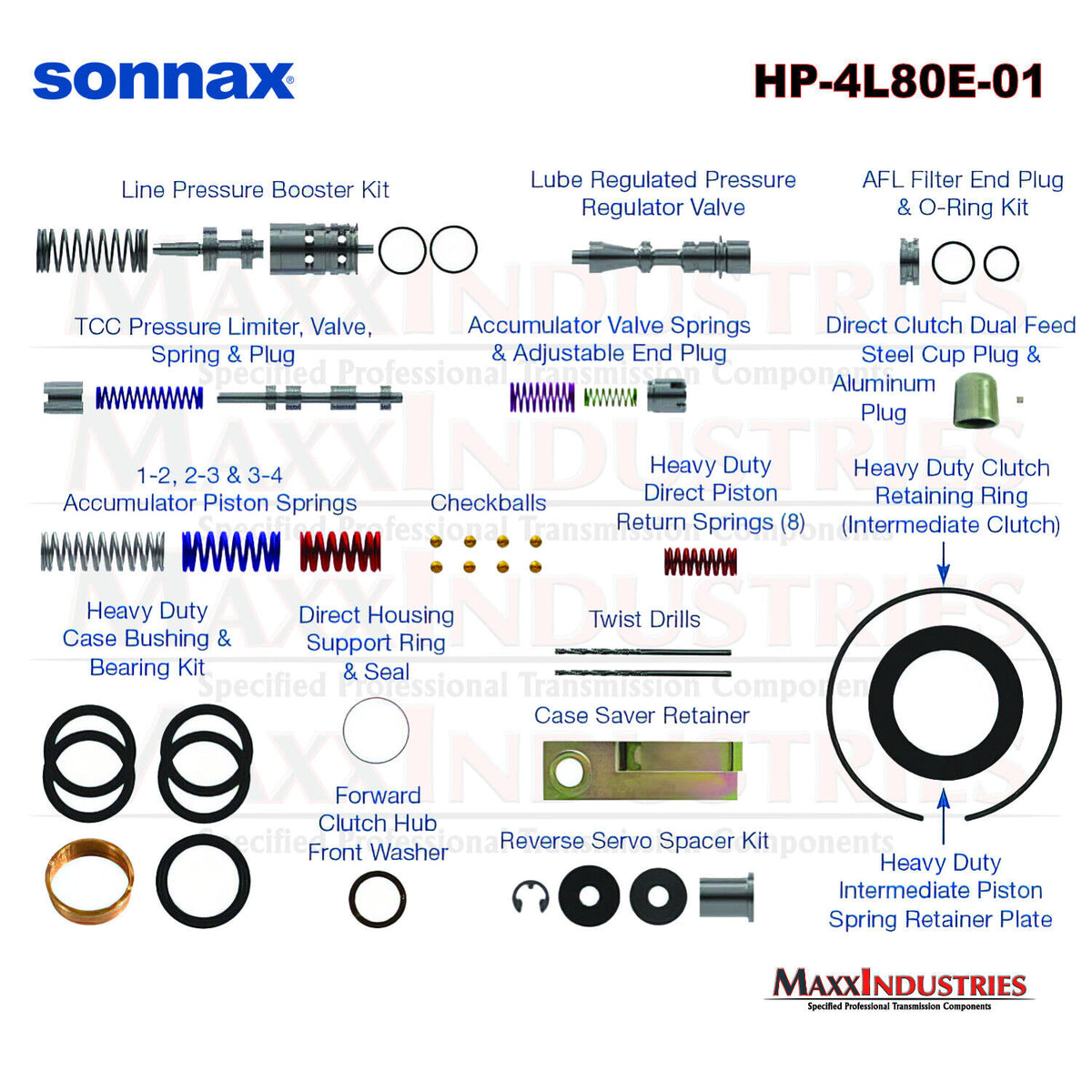 Sonnax Performance Pack HP4L80E01 UPGRADES your complete transmiss