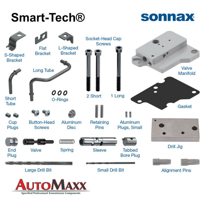 Sonnax 34200-40K Smart-Tech Overrun Clutch Valve Kit For 1997-Up GM 4L80/4L85-E
