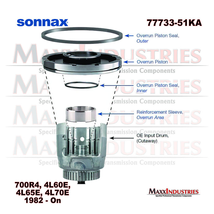 4L60 4L60E 4L65E 4L70 Transmission Sonnax Input Drum Reinforcement Kit 77733-51K