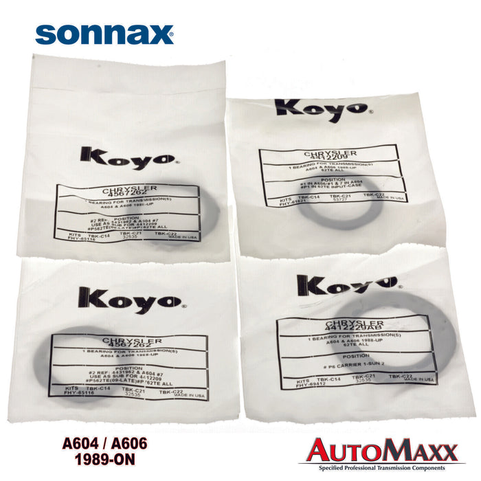 Sonnax SBK-C14 Bearing Kit  40TE, 40TES, 41AE, 41TE, 41TES, 42LE Fits 88-later