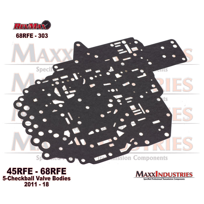 RevMax 68RFE Valve Body Separator plate with gaskets 5-checkball style 2011-on
