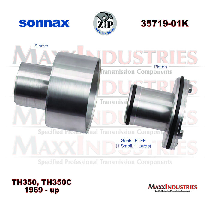 Sonnax 35719-01K Transmission 1-2 Accumulator Sleeve & Piston Kit TH250C TH350
