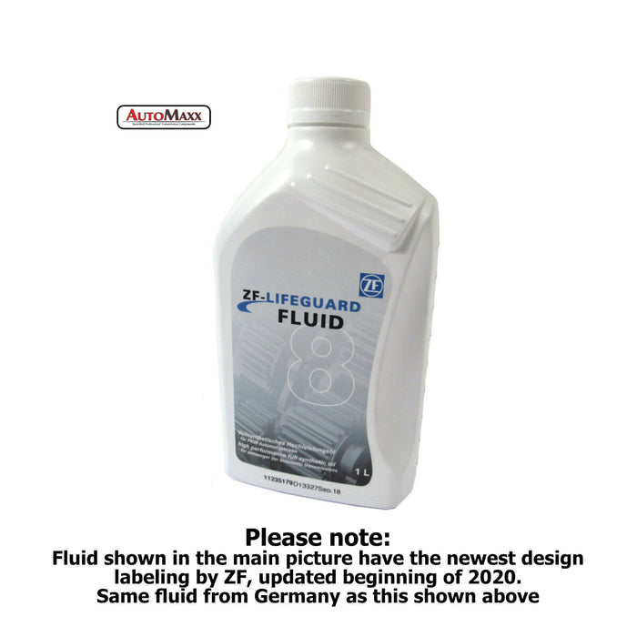 ZF Lifeguard 8 Transmission Fluid 8 Pack 1 Liter Jugs for ZF8HP45 8HP50/70 2010+