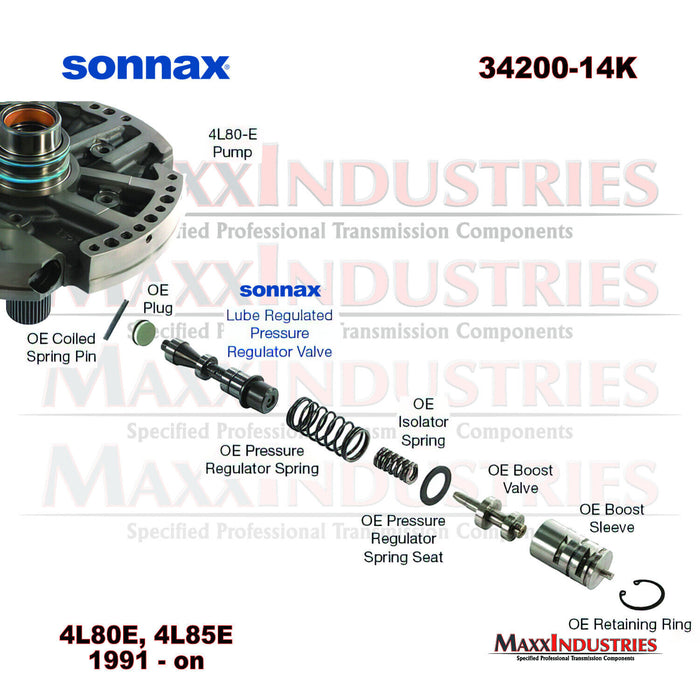 Sonnax 4L80E Transmission Lube Regulated Pressure Regulator Valve 34200-14K