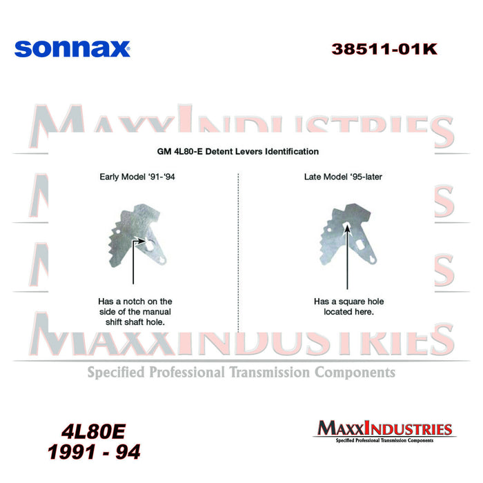 4L80E 400 Transmission Manual Shift Shaft Kit Sonnax 38511-01K fits 1991-94 apps
