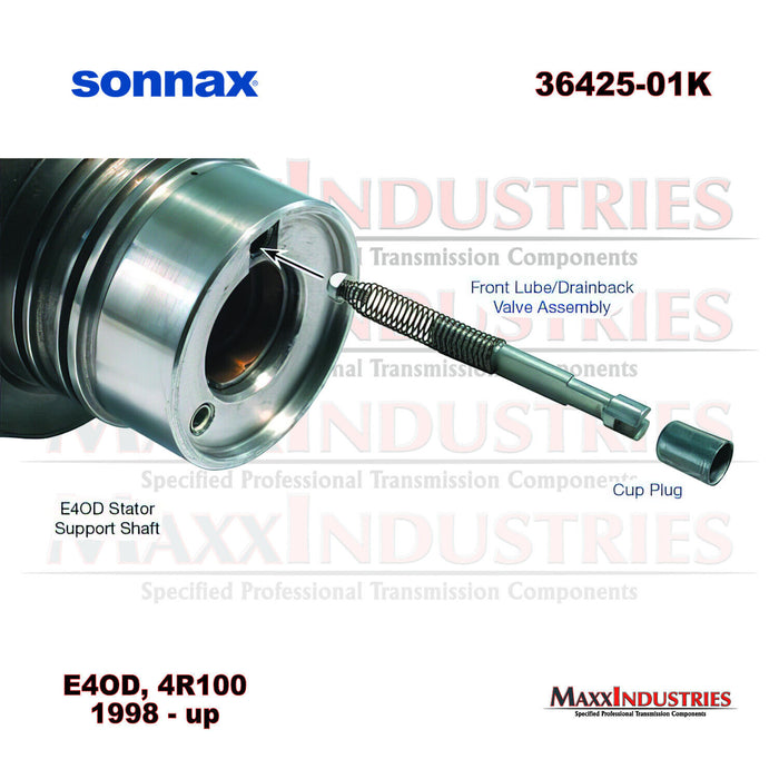 Sonnax 36425-01K Front Lube/Drainback Valve Kit 4R100, E4OD