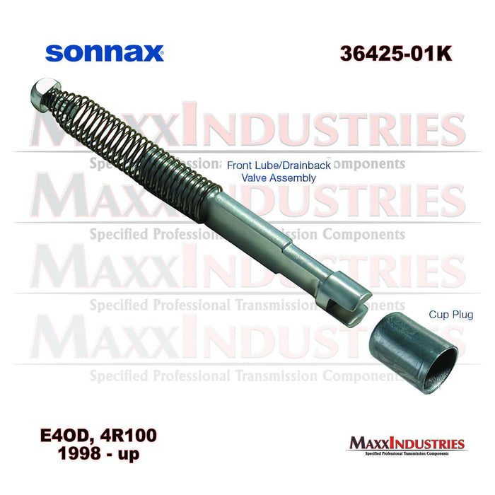 Sonnax 36425-01K Front Lube/Drainback Valve Kit 4R100, E4OD