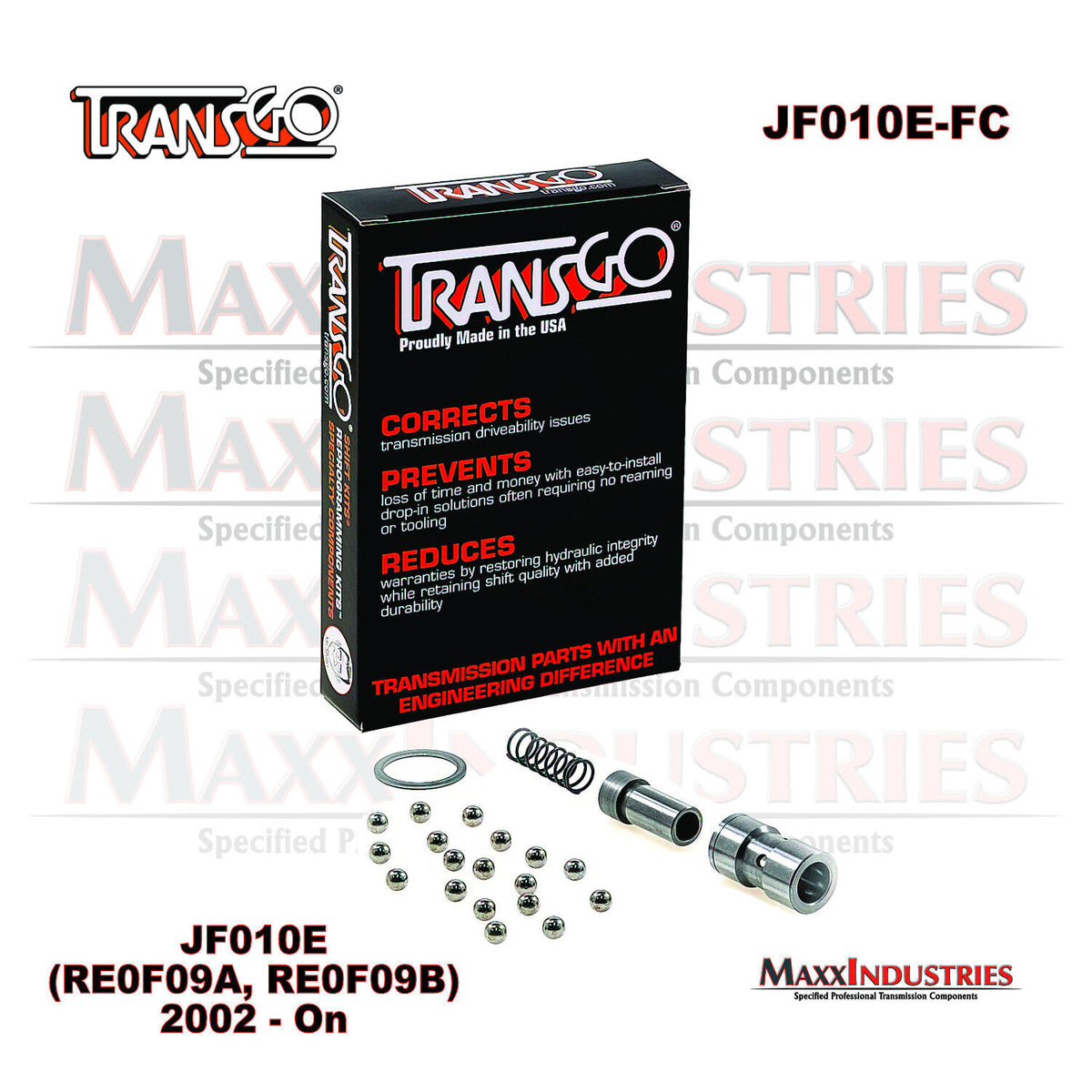 Transgo JF010E/RE0F09A Jatco CVT Flow Control Valve Repair Kit 02