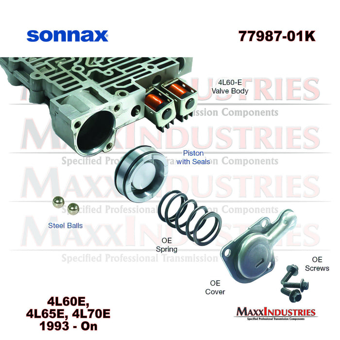 Sonnax 77987-01K 4L60E 4L65E 4L70E Pinless Forward Accumulator Piston Kit
