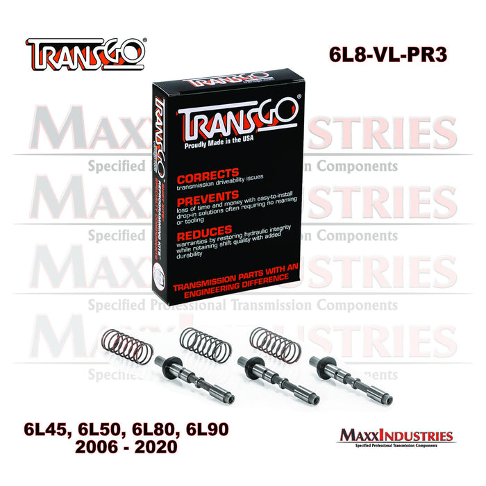 Transgo 6L8-VL-PR3 Pressure Regulator Valve Repair Kit Fit 6L45/50/80/90 2006-Up