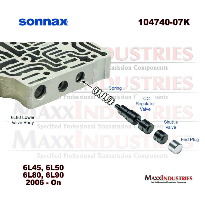 Sonnax 104740-07K Transmission TCC Regulator Valve Kit, Torque Converter Clutch