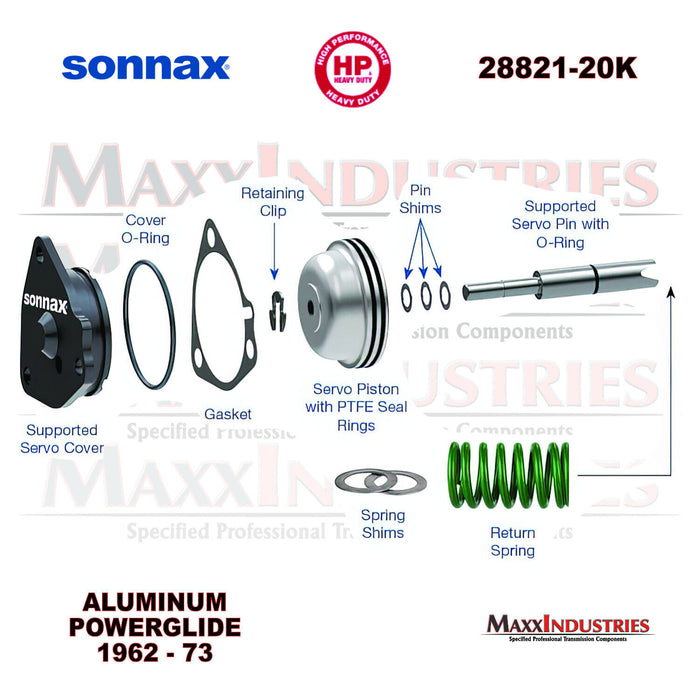 Sonnax 28821-20K Supported Servo Master Kit Everything Needed For The Powerglide