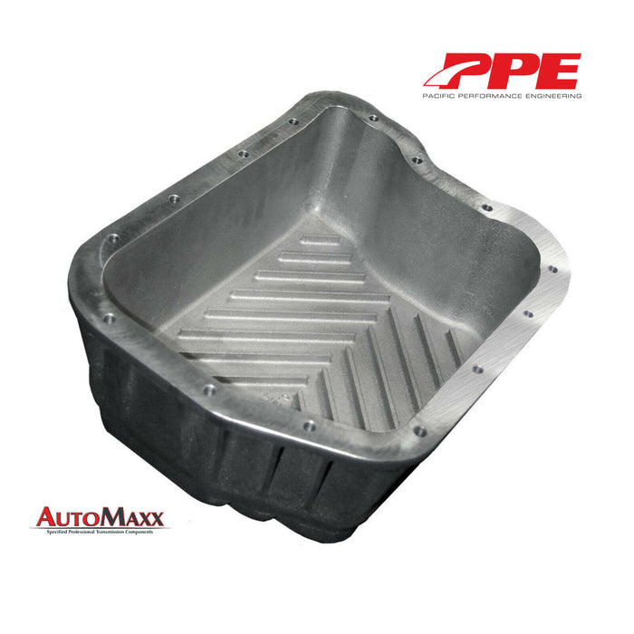 PPE 228051010 Heavy-Duty DEEP Alum Transmission Pan for Dodge Models - Brushed
