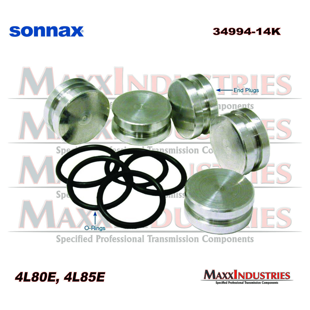 4L80E Transmission O-Ringed End Plug Kit TCC Valve Bore Sonnax 34994-1 ...