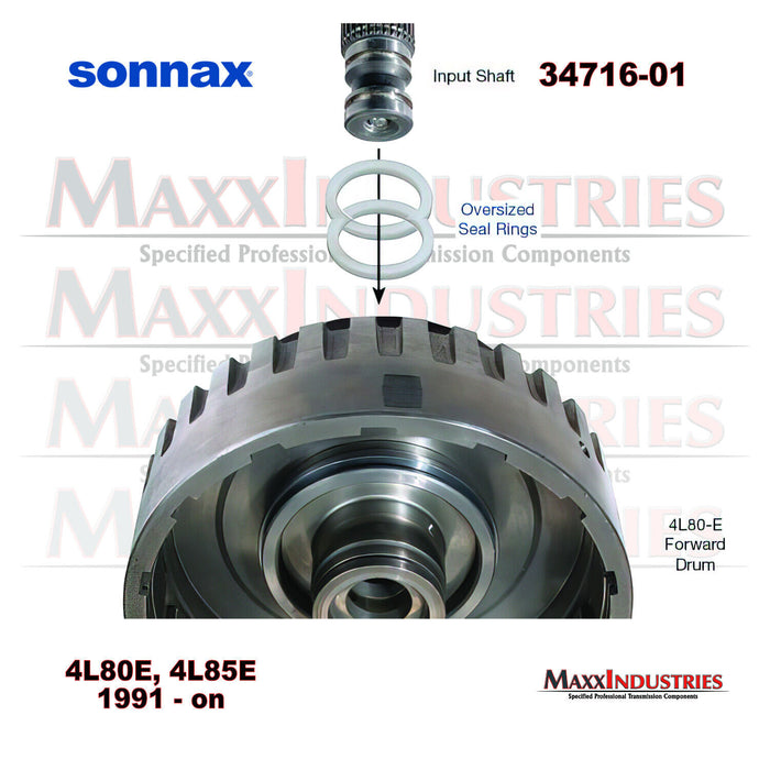 Sonnax 34716-01 Sealing rings input shaft oversized fits 4L80-E, 4L85-E