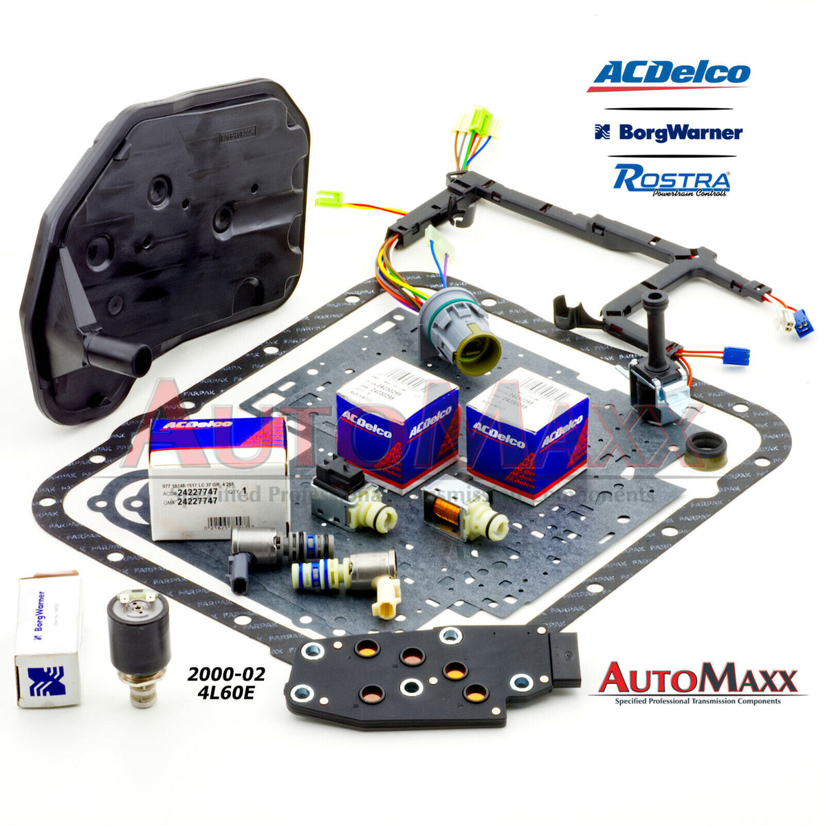 Transmission Shift Solenoid Service Kit For 4L60E 4L65E 4L70E – Filters, Gaskets, Solenoids A & B