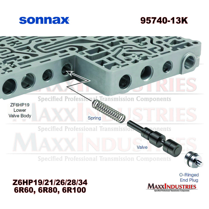Sonnax 95740-13K Transmission Bypass Clutch Control Valve Kit (Oversized)