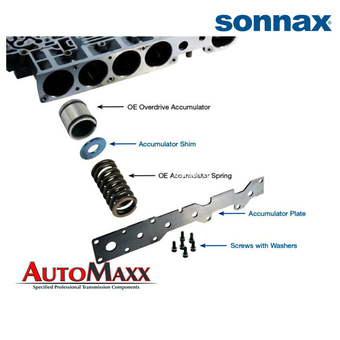 Valve Body Sonnax 44892-01K Transmission Accumulator Cover Plate Kit For 45RFE/68RFE 68rfe Valve Body - Foto 5