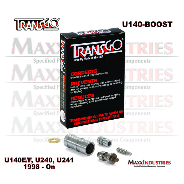 Transgo U140 Steel Replacment Main Press Reg Boost Bushing/Valve Kit U140-BOOST