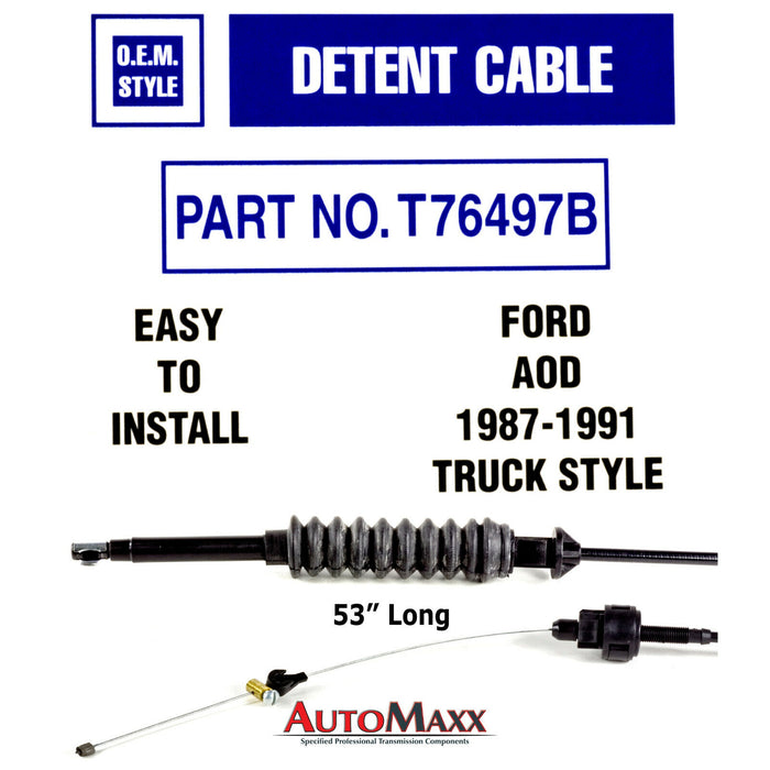 1987-1993 AOD Ford Truck Transmission Detent Kickdown Cable
