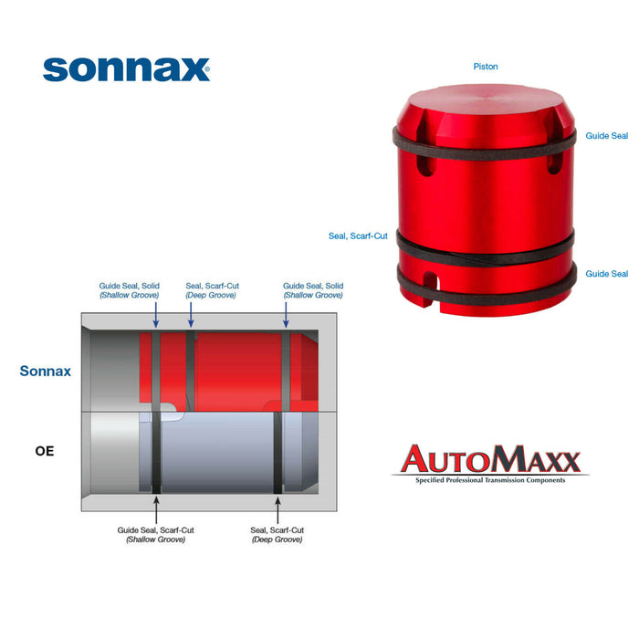 1999-on 5-45RFE 68RFE Sonnax Transmission Accumulator Piston Kit 5-pc 44894-01MK