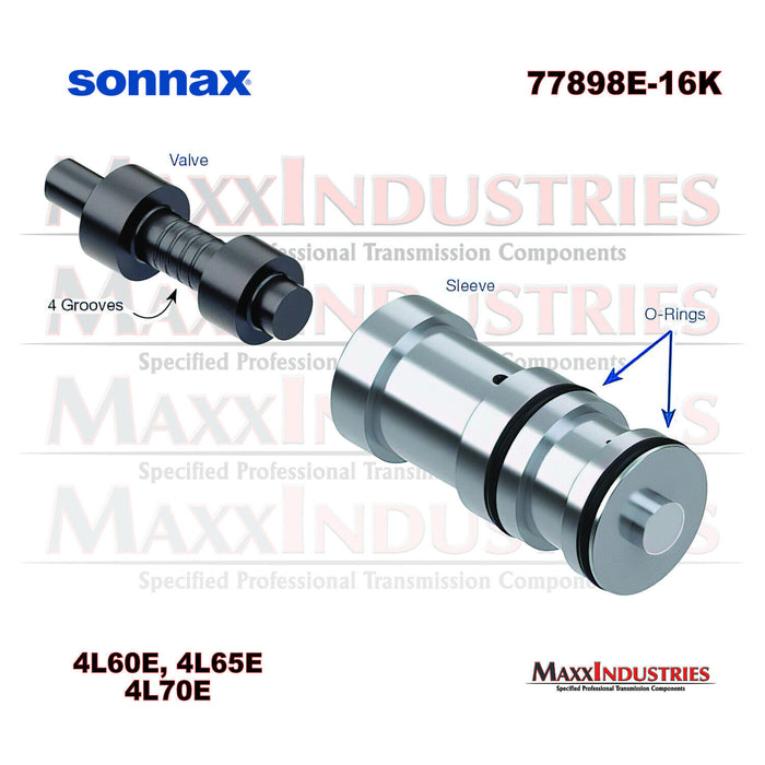 Sonnax 77898E-16K Boost Valve Kit 4L60E 4L65E 4L70E Late pump design, .472" dia