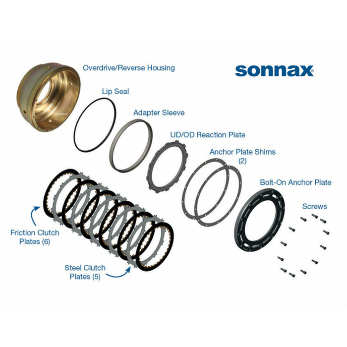 68RFE Transmission Friction Clutch Plate Kit For RAM 2500 3500 2007-Up, 6-Speed Auto