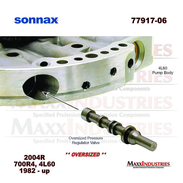 Sonnax 77917-06 700R4 2004R Transmission Pressure Regulator Valve, (Oversized)
