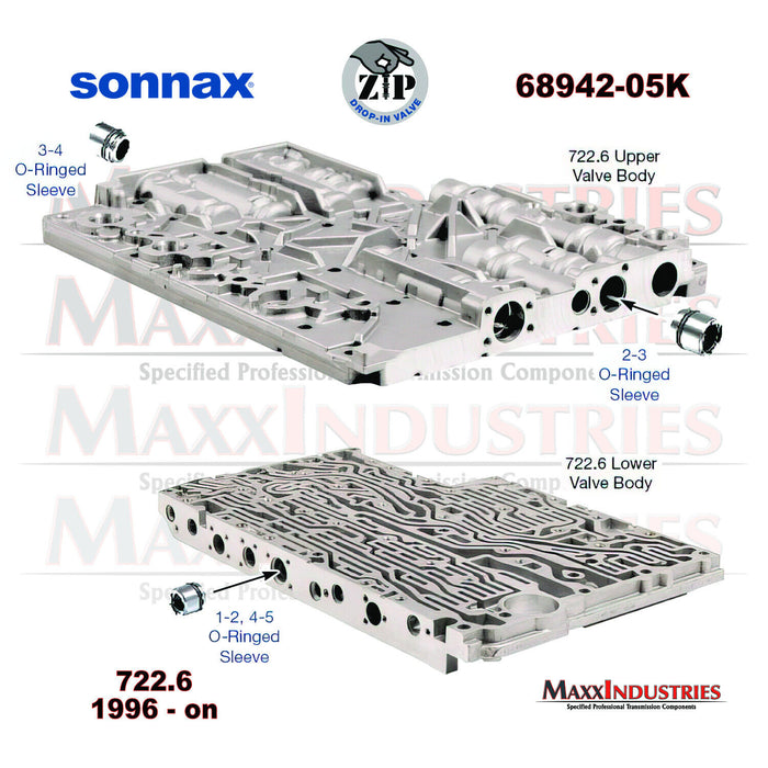 Sonnax 68942-05K Overlap Control Valve Sleeve Kit 722.6 Mercedes Benz  (99627)