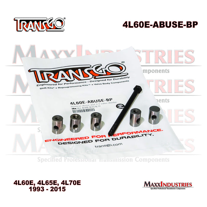 Transgo 4L60E-ABUSE-BP Reverse abuse bore (divider) plugs 1993-15 4L60E 4L65E